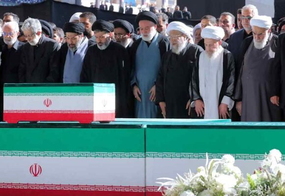 Iran leadership shows unity at ayatollah’s funeral, but successor absent